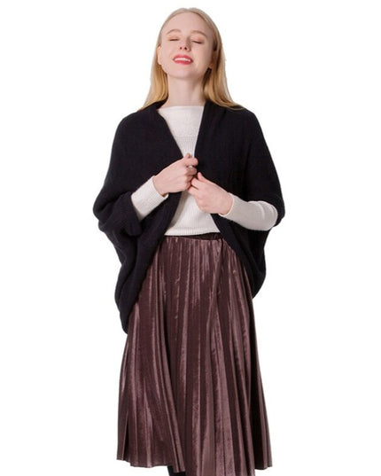 Damski sweter typu ponczo oversize nietoperz