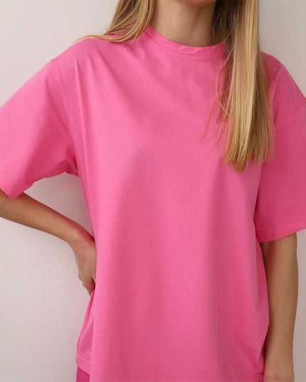 Damski T-shirt bawełniany oversize