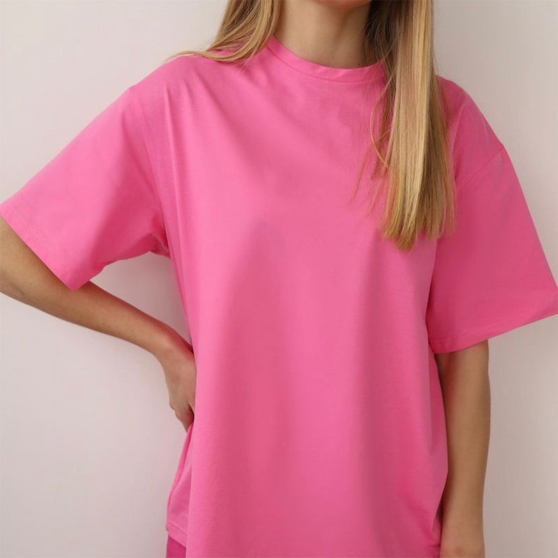 Damski T-shirt bawełniany oversize