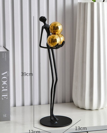 Figurka dekoracyjna wysoka czarna postać