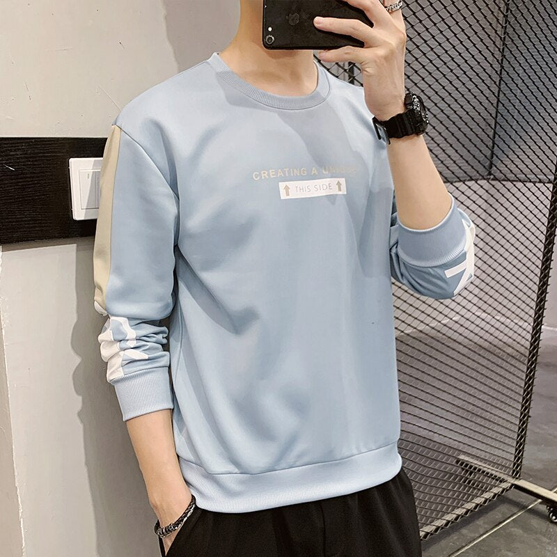 Męska bluza klasyczna bez kaptura z nadrukiem