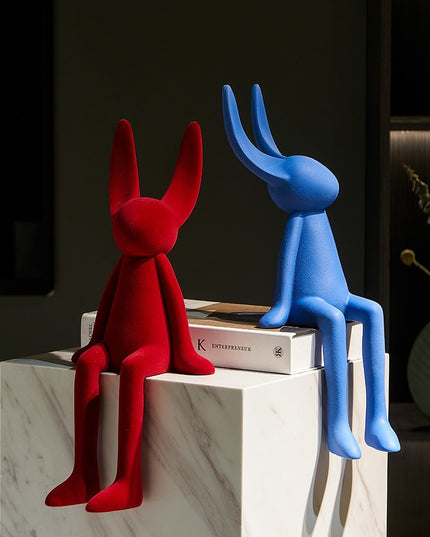 Figurka dekoracyjna kolorowy królik miniaturka