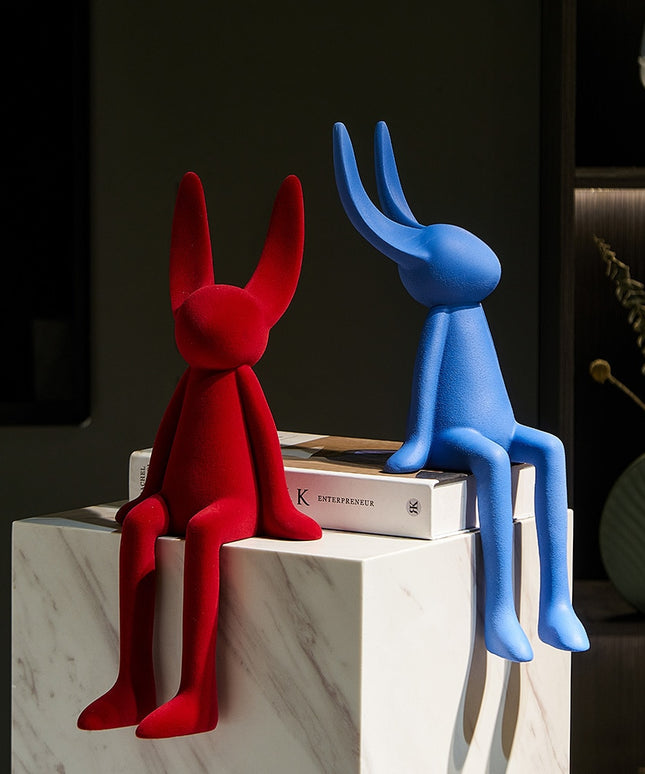 Figurka dekoracyjna kolorowy królik miniaturka