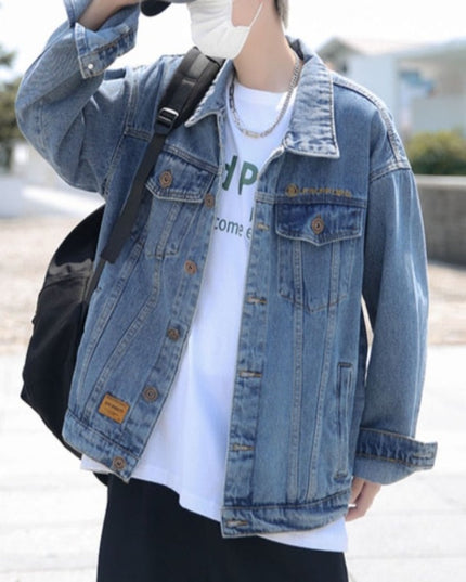 Męska kurtka jeansowa klasyczna oversize