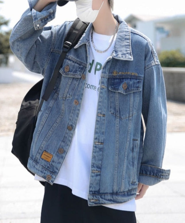 Męska kurtka jeansowa klasyczna oversize