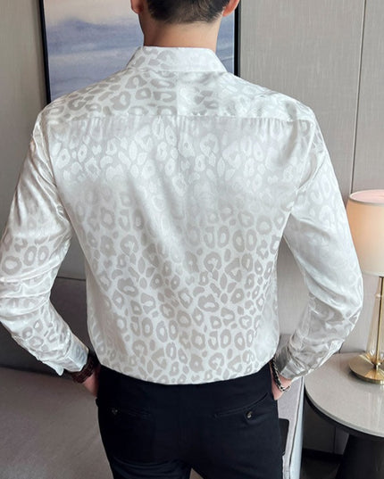 Męska koszula o dopasowanym kroju w zwierzęcy print