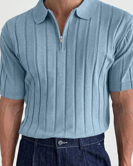 Męska koszulka polo zapinana na suwak