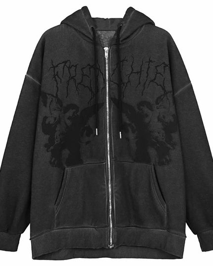 Męska bluza rozpinana z efektem postarzenia