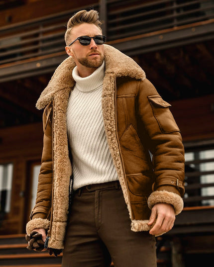 Męska kurtka zimowa z kożuszkiem