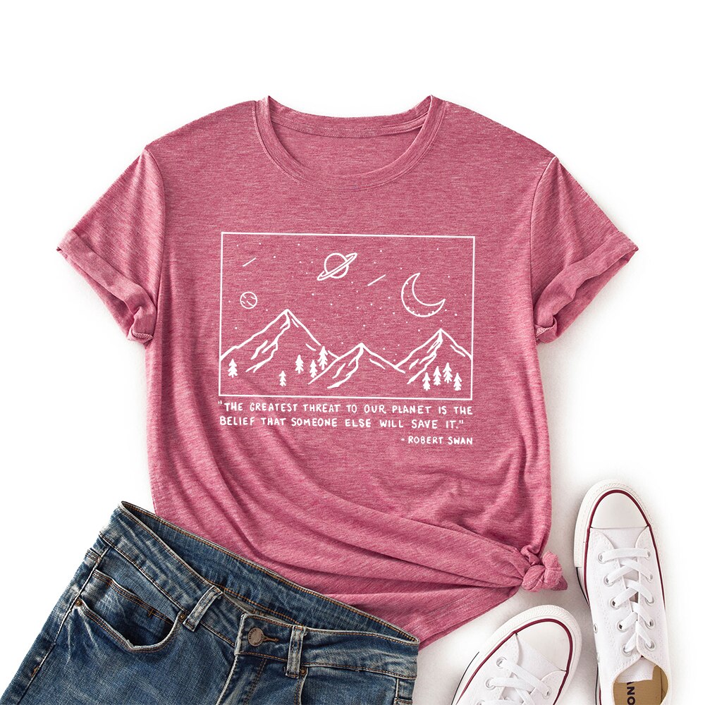 Damski T-shirt z nadrukiem z motywem nocnego nieba