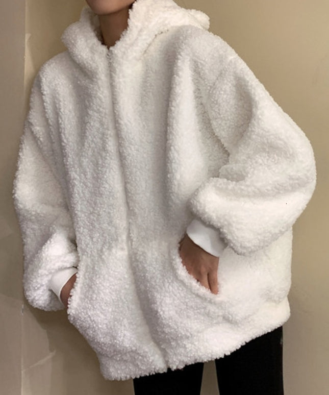 Damska bluza polarowa z uszami na kapturze