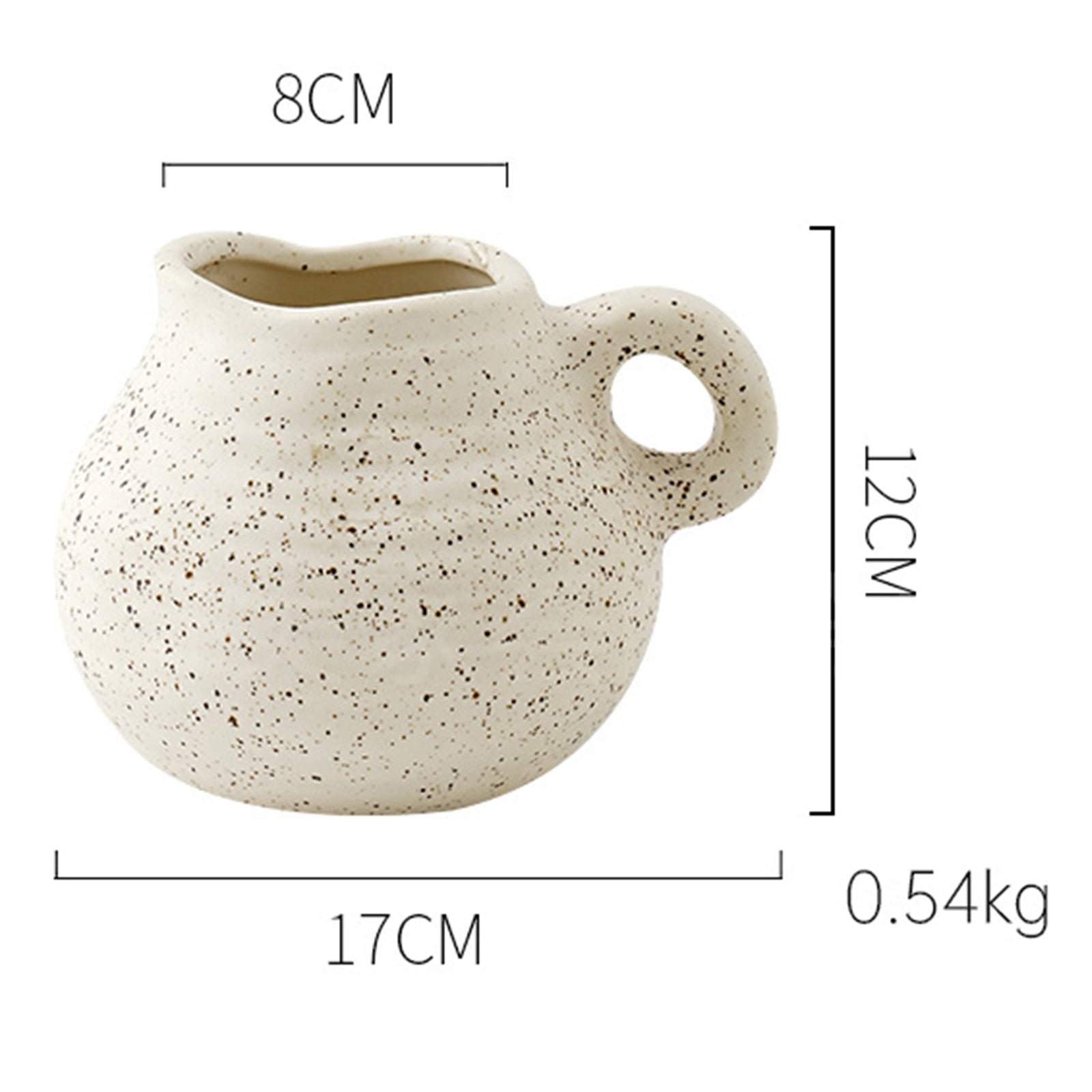 Wazon ceramiczny w jasnych kolorach w kropki