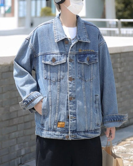 Męska kurtka jeansowa klasyczna oversize