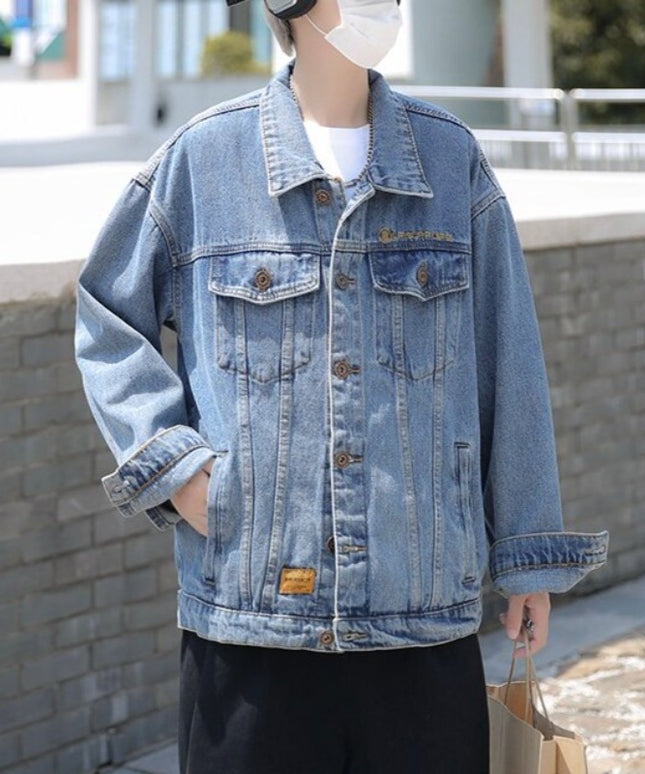 Męska kurtka jeansowa klasyczna oversize