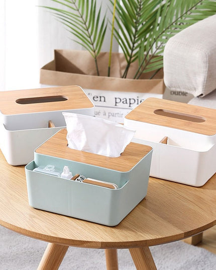 Pudełko na chusteczki z przegródkami organizer