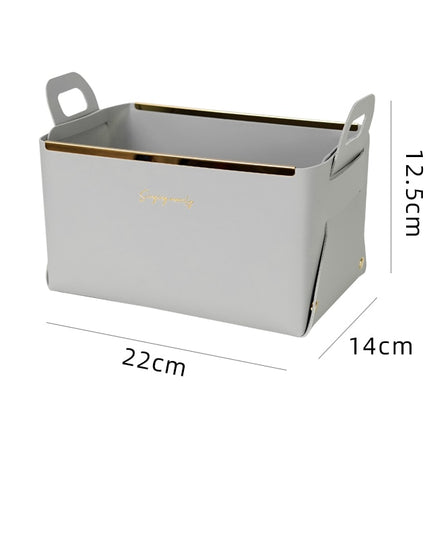 Organizer skórzane pojemne pudełko