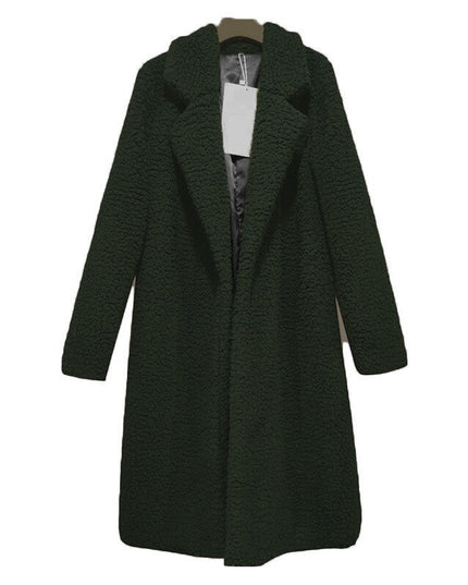 Damski płaszcz futrzany długości do kolana