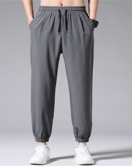 Męskie spodnie treningowe joggery z wodoodpornej tkaniny