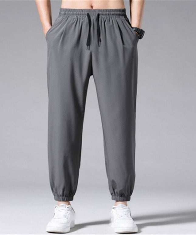 Męskie spodnie treningowe joggery z wodoodpornej tkaniny