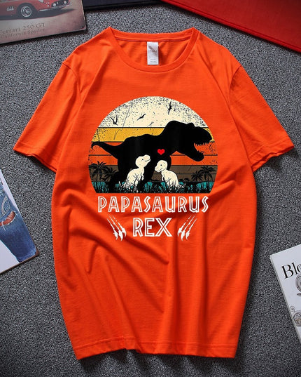 Męski T-shirt z nadrukiem dinozaura
