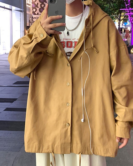 Męska kurtka przejściowa oversize z kapturem