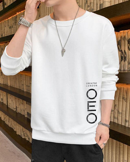 Męska bluza bez kaptura z nadrukiem