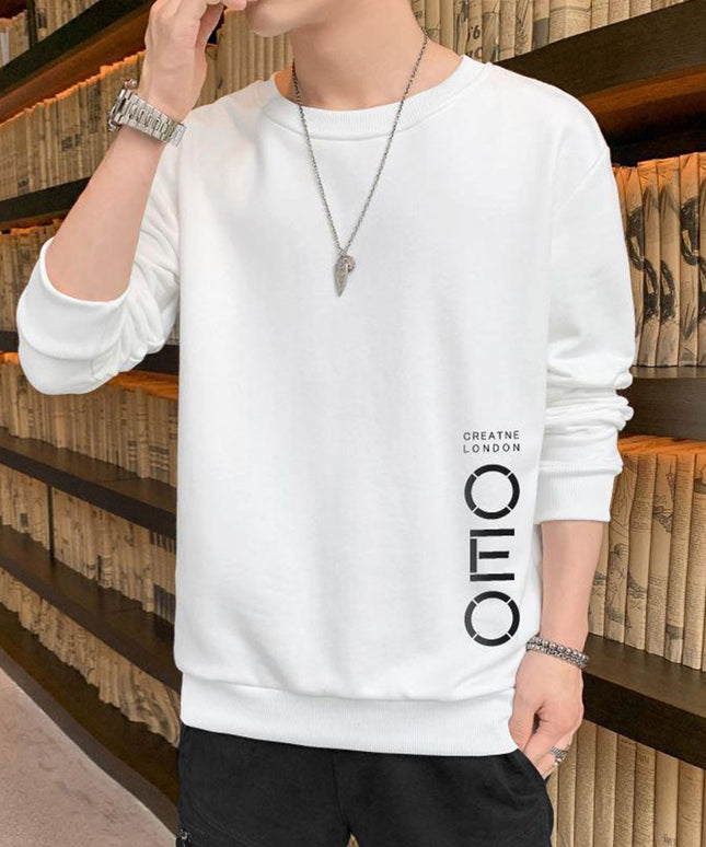 Męska bluza bez kaptura z nadrukiem