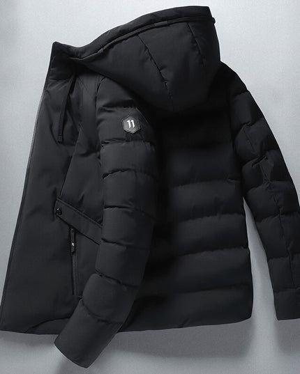 Męska kurtka zimowa ocieplana z kapturem