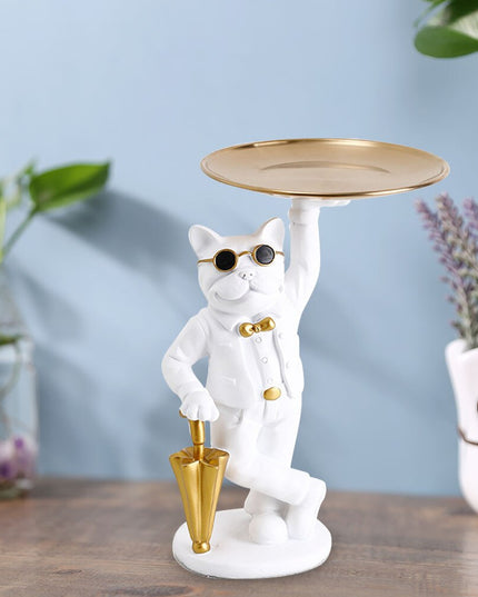 Figurka funkcjonalna kot z tacą kolorowy