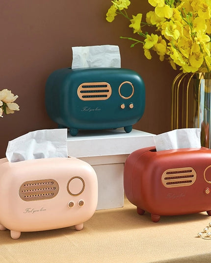 Pudełko na chusteczki w kształcie radia styl retro