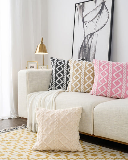 Poszewka na poduszkę z tłoczonym wzorem w pastelowych kolorach