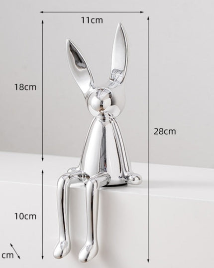 Figurka dekoracyjna kolorowy królik miniaturka