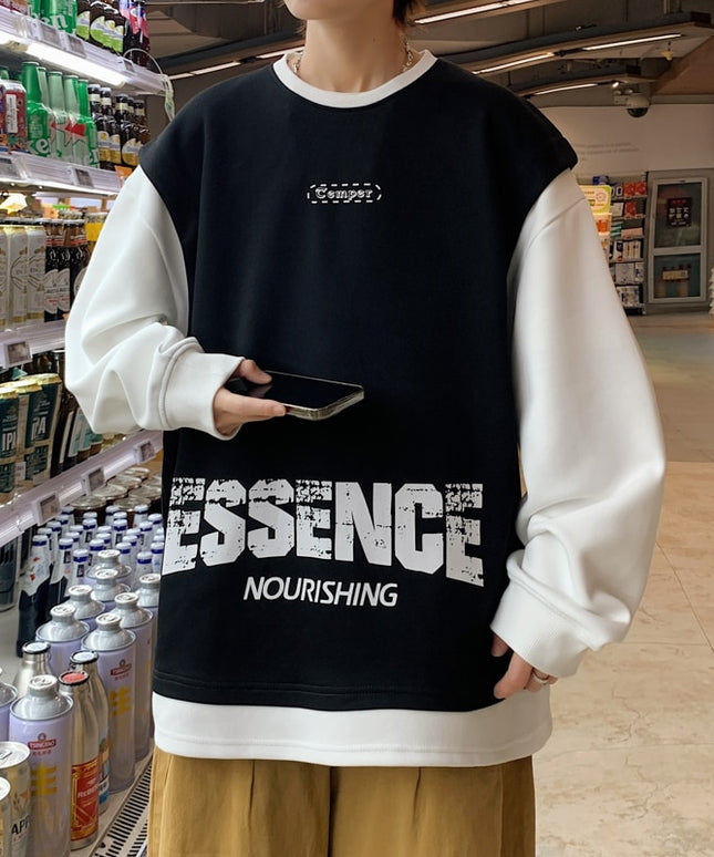 Męska bluza oversize dwukolorowa