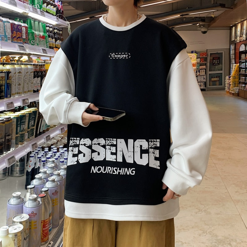 Męska bluza oversize dwukolorowa