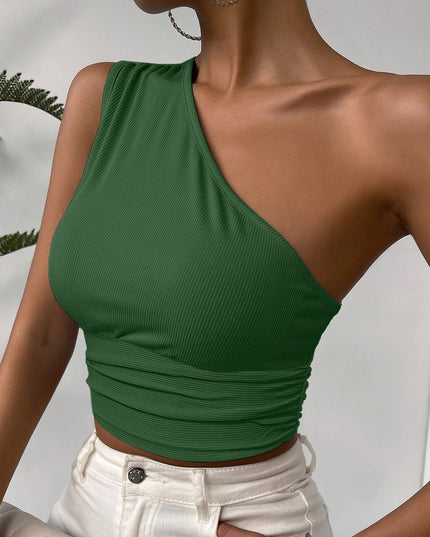 Damski crop top na jedno ramię