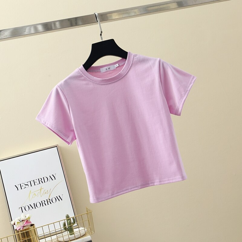Damski krótki T-shirt klasyczny