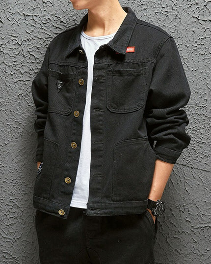 Męska kurtka jeansowa klasyczna luźna