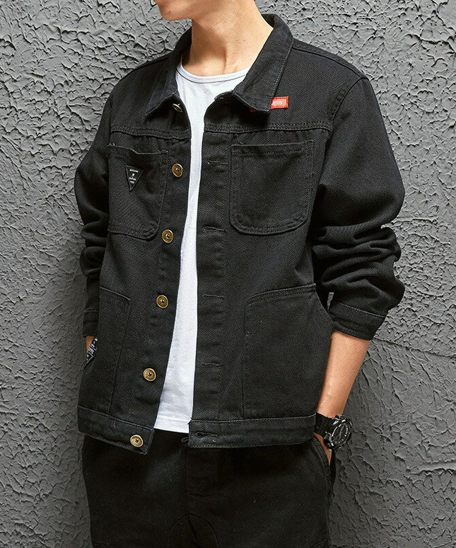 Męska kurtka jeansowa klasyczna luźna