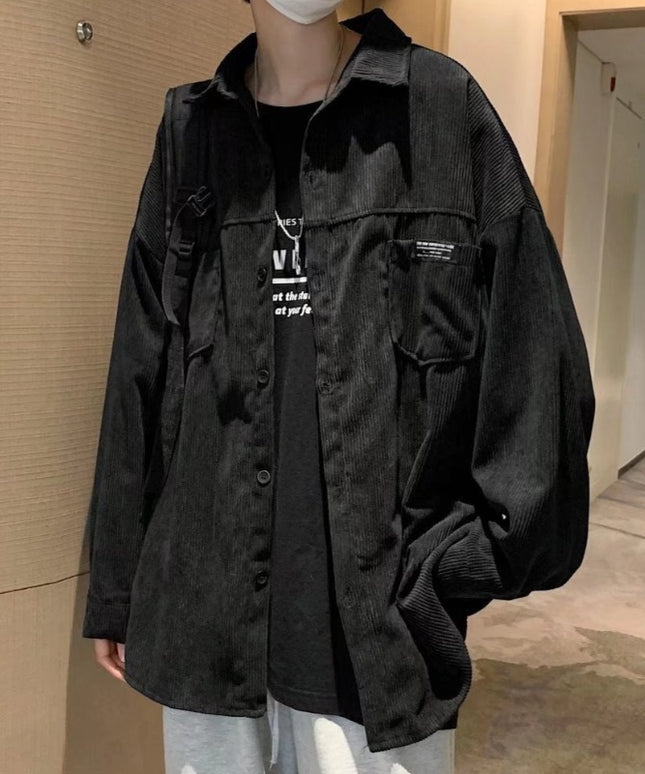 Męska kurtka przejściowa sztruksowa oversize