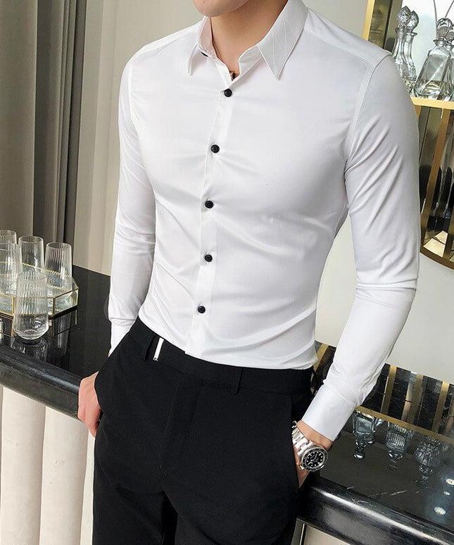 Męska koszula gładka o dopasowanym kroju