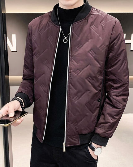 Męska kurtka przejściowa bomberka teksturowana