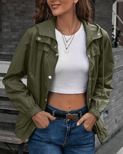 Damska kurtka przejściowa zapinana na zatrzaski