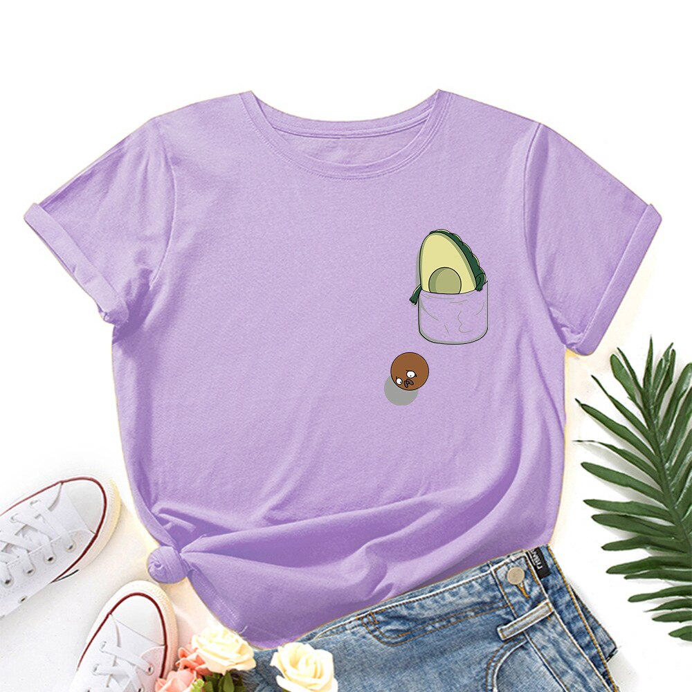 Damski T-shirt z motywem awokado
