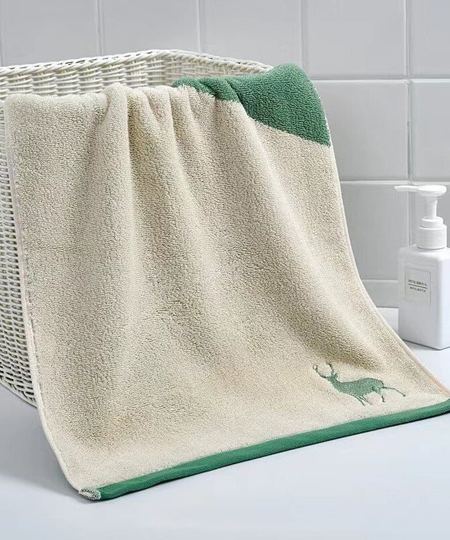 Ręcznik łazienkowy bawełniany z haftem zwierzęcy motyw