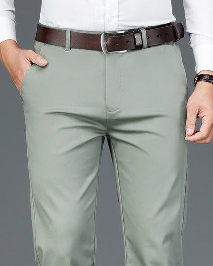 Męskie spodnie eleganckie z dodatkiem włókna bambusowego