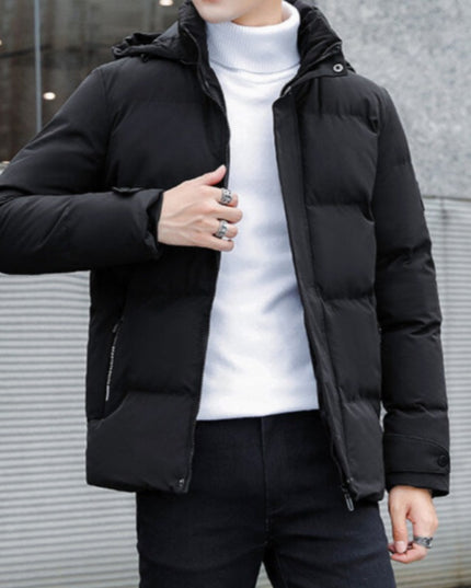 Męska kurtka zimowa ocieplana z kapturem
