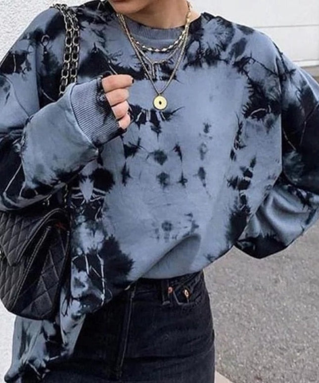 Damska bluza crewneck tie dye