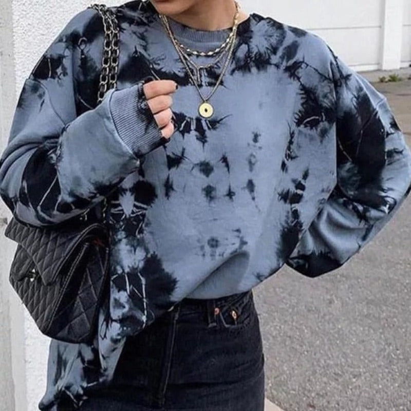 Damska bluza crewneck tie dye