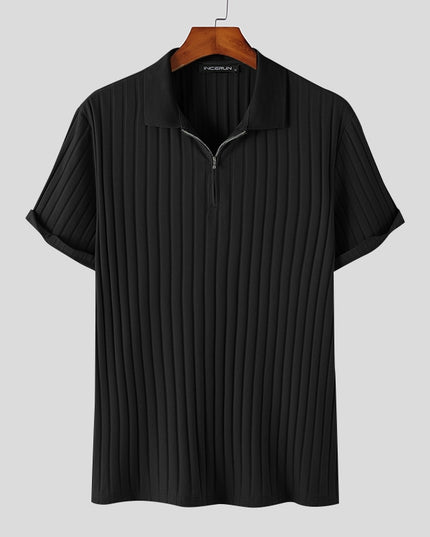 Męska koszulka polo zapinana na suwak