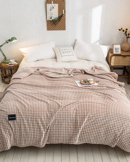 Pled z tłoczeniem w kratkę